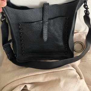 Rebecca Minkoff black stud satchel